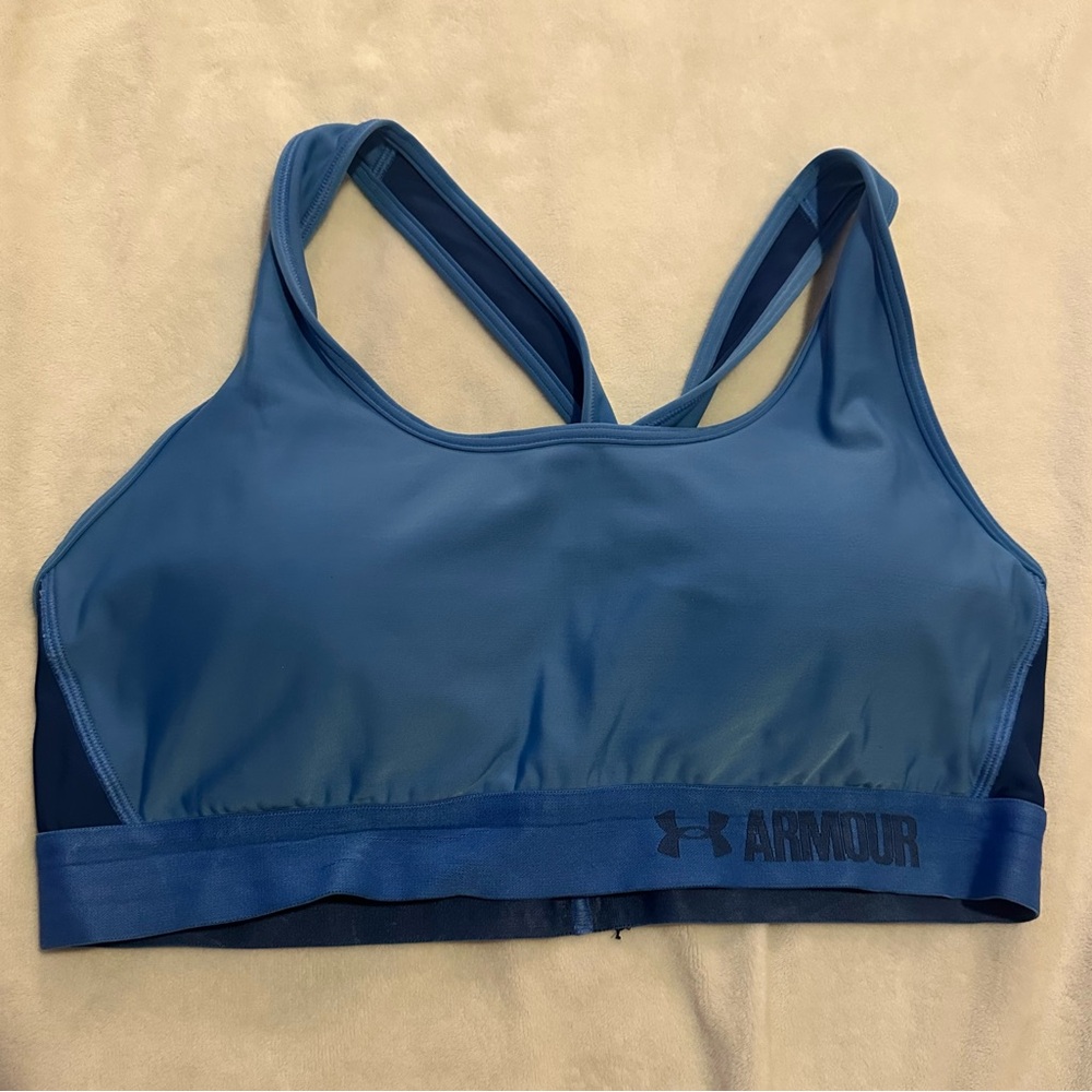Under Armour Crossback Sports Bra – Blue – Size L